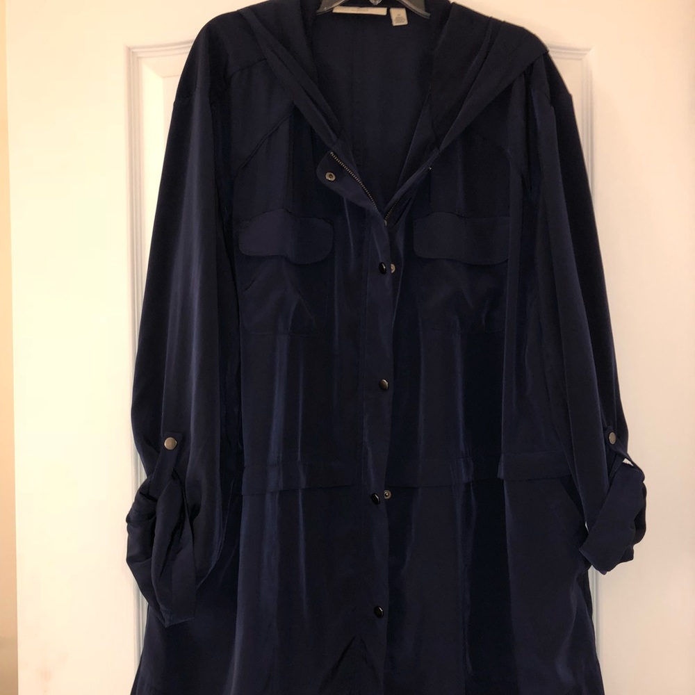 Zip up hooded tunic